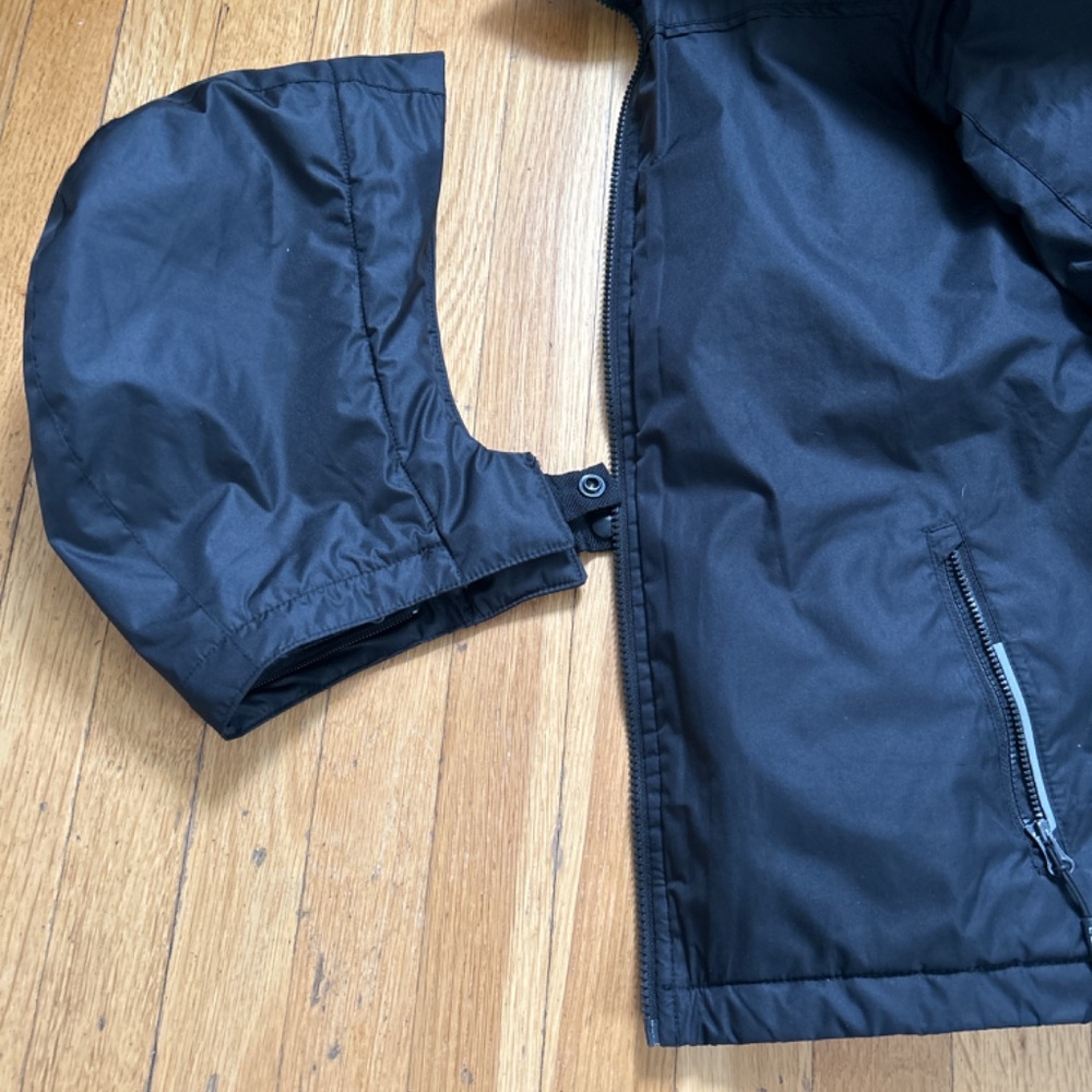 CCM Boys Black Quilted Hockey Jacket with Removable Hood - Picture 7 of 8